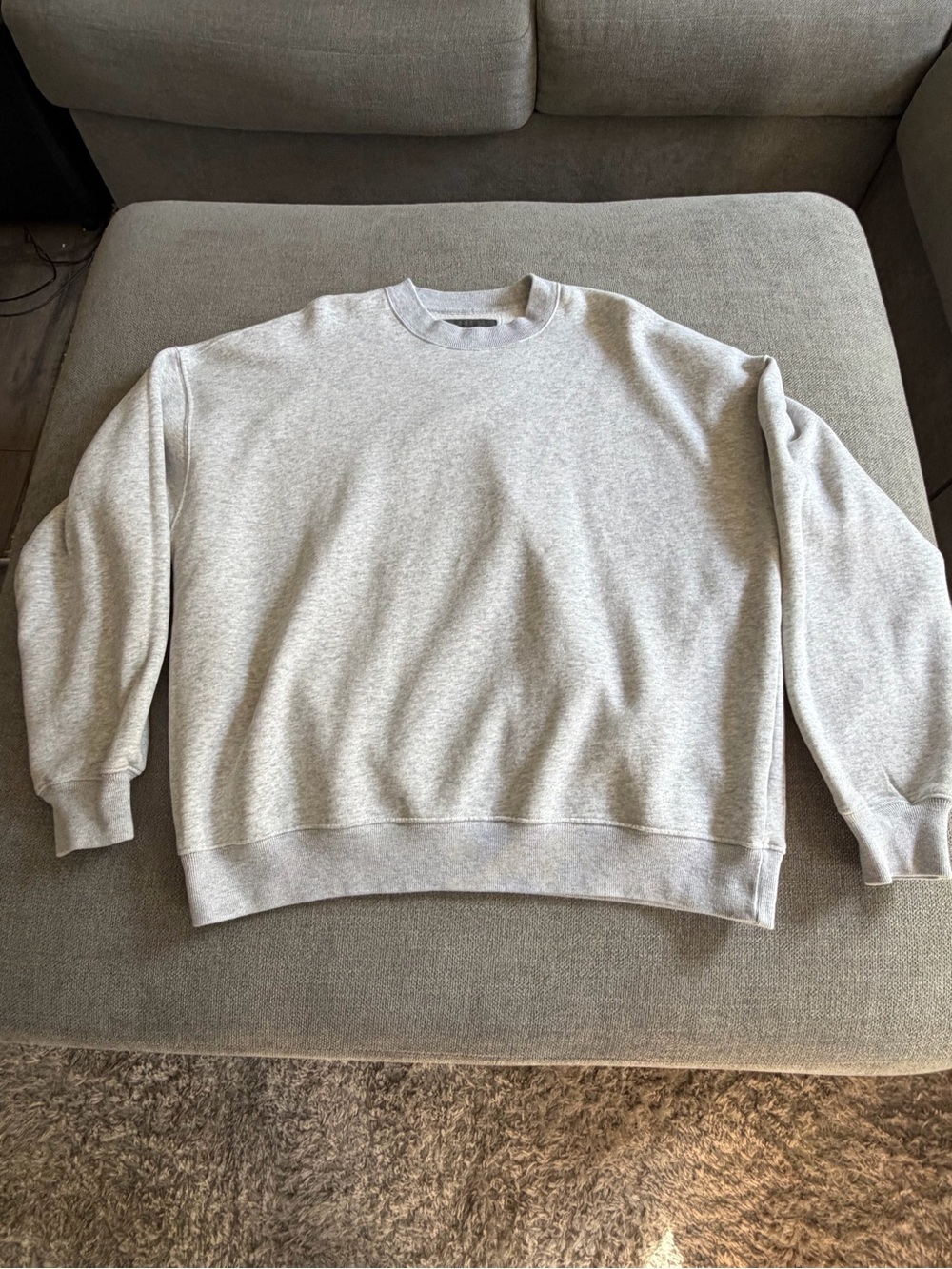 Abercrombie & Fitch Men's Crewneck Sweatshirt - Light Grey